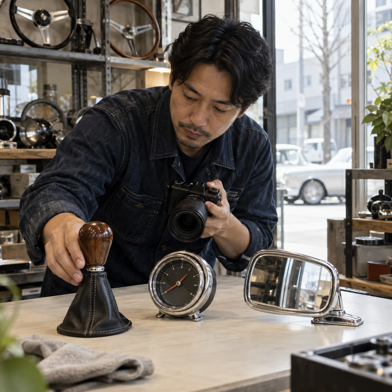 商品を撮影しECやフリマ、オークションへ出品するイメージ